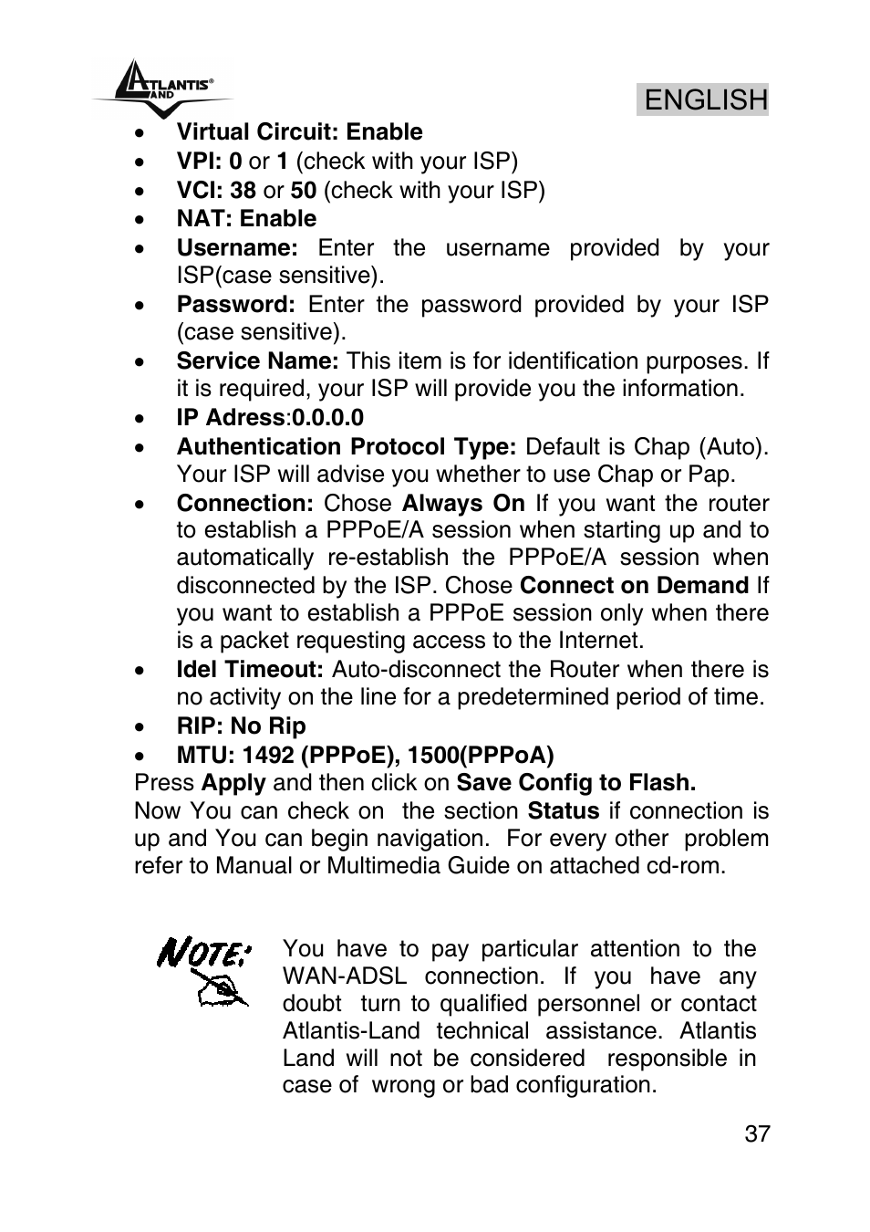 English | Atlantis Land WebShare A02-RA243-W54M User Manual | Page 36 / 85