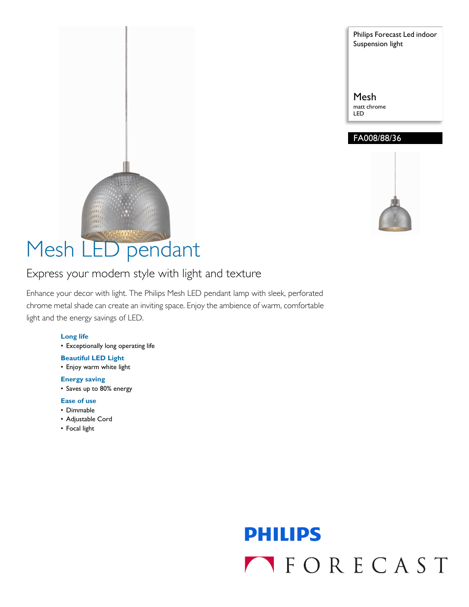 Philips FA0088836 User Manual | 2 pages