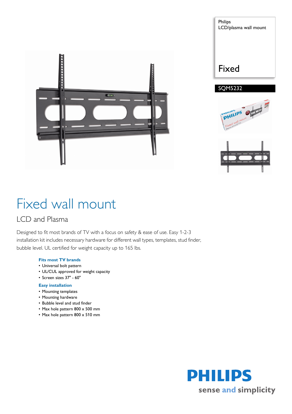 Philips SQM5232-27 User Manual | 2 pages