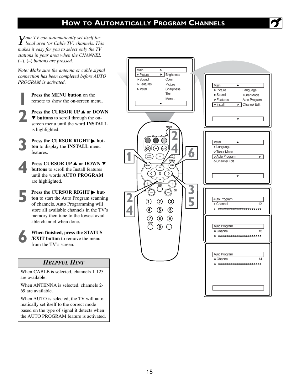 Philips 20PT643R-17 User Manual | Page 15 / 40