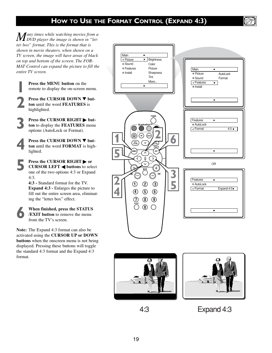 3 expand 4:3 | Philips 20PT643R-17 User Manual | Page 19 / 40