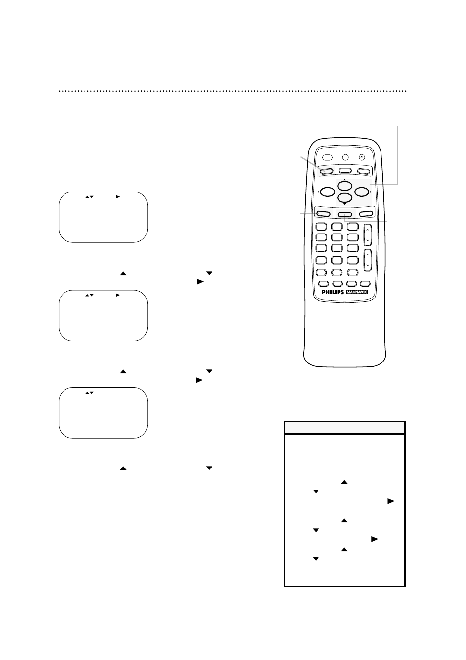 20 language selection | Philips VRA631AT User Manual | Page 20 / 60