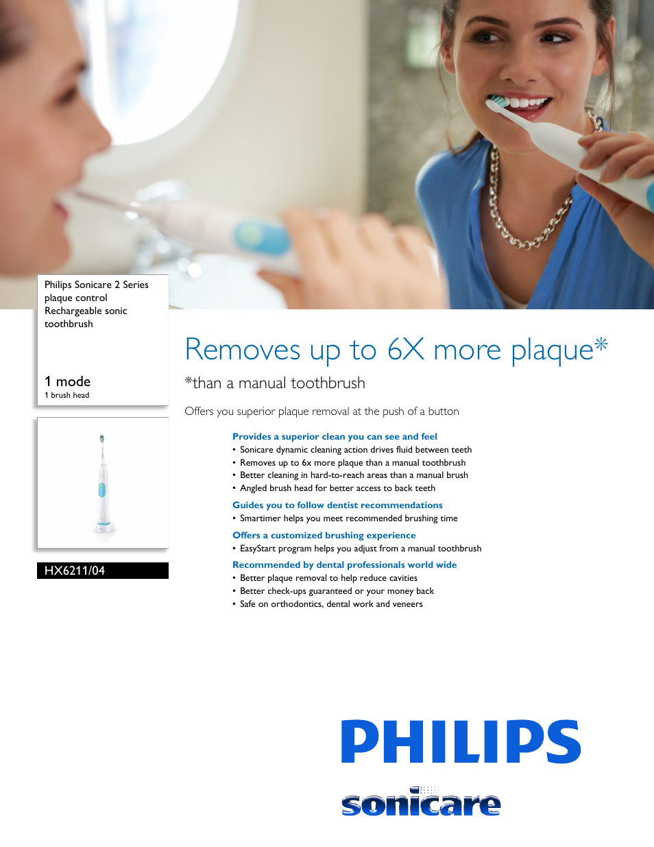 Philips HX6211-04 User Manual | 3 pages