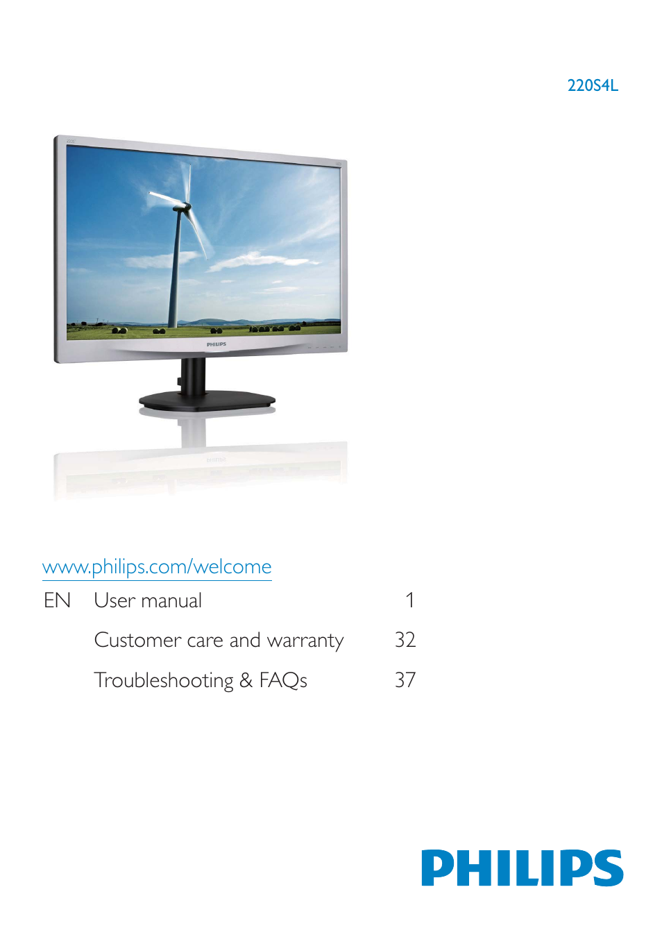 Philips 220S4LSB-00 User Manual | 44 pages