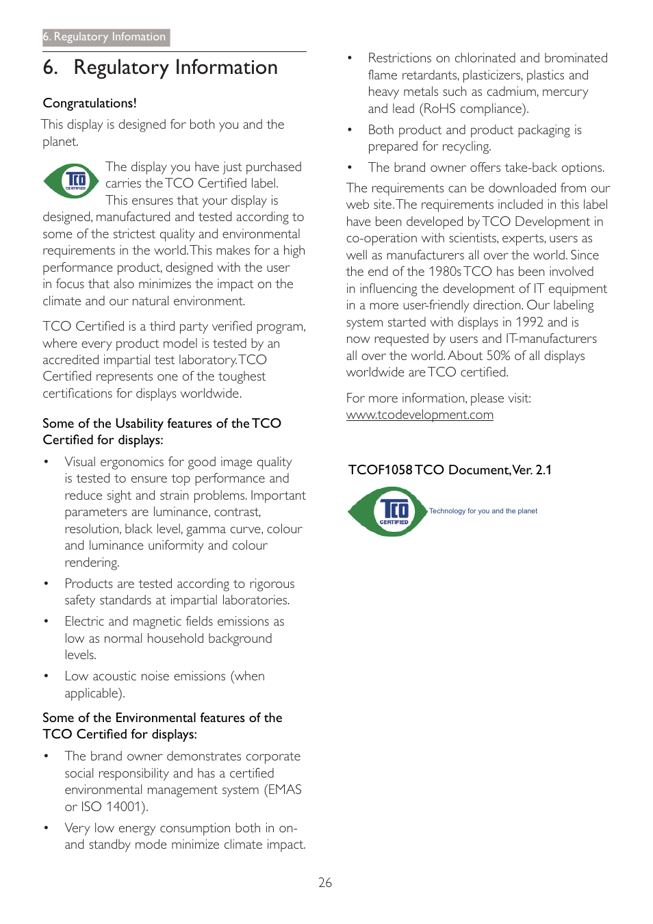 Regulatory information | Philips 220S4LSB-00 User Manual | Page 28 / 44