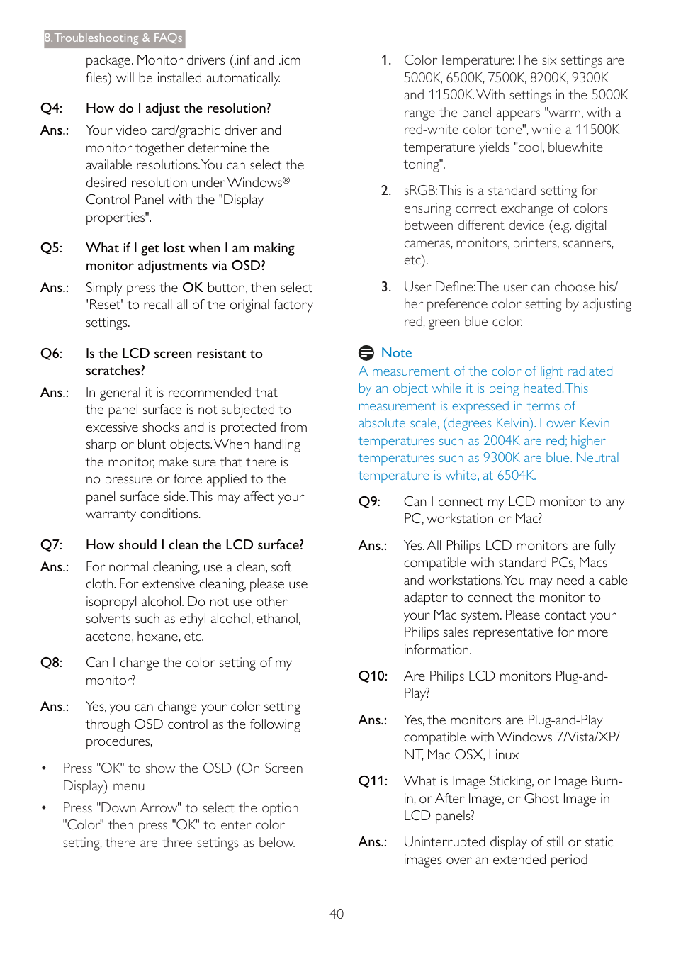 Philips 220S4LSB-00 User Manual | Page 42 / 44