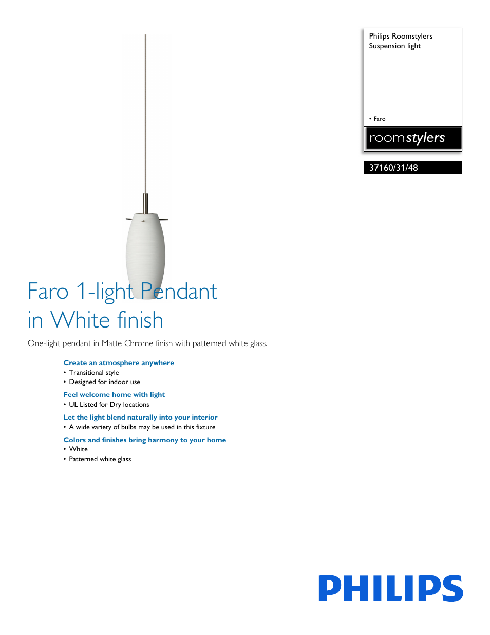 Philips 371603148 User Manual | 2 pages