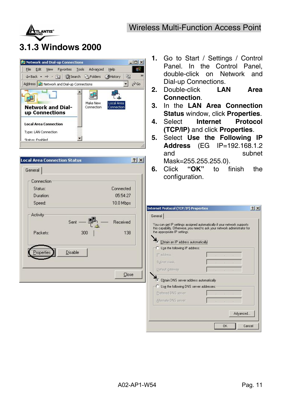 Wireless multi-function access point | Atlantis Land A02-AP1-W54 User Manual | Page 18 / 53