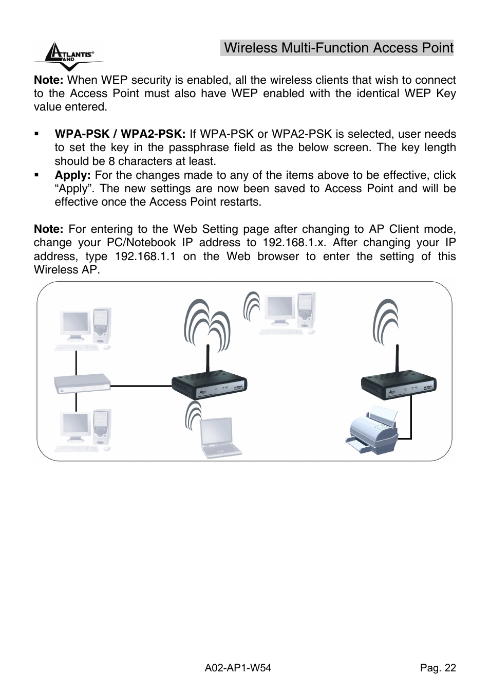 Wireless multi-function access point | Atlantis Land A02-AP1-W54 User Manual | Page 29 / 53
