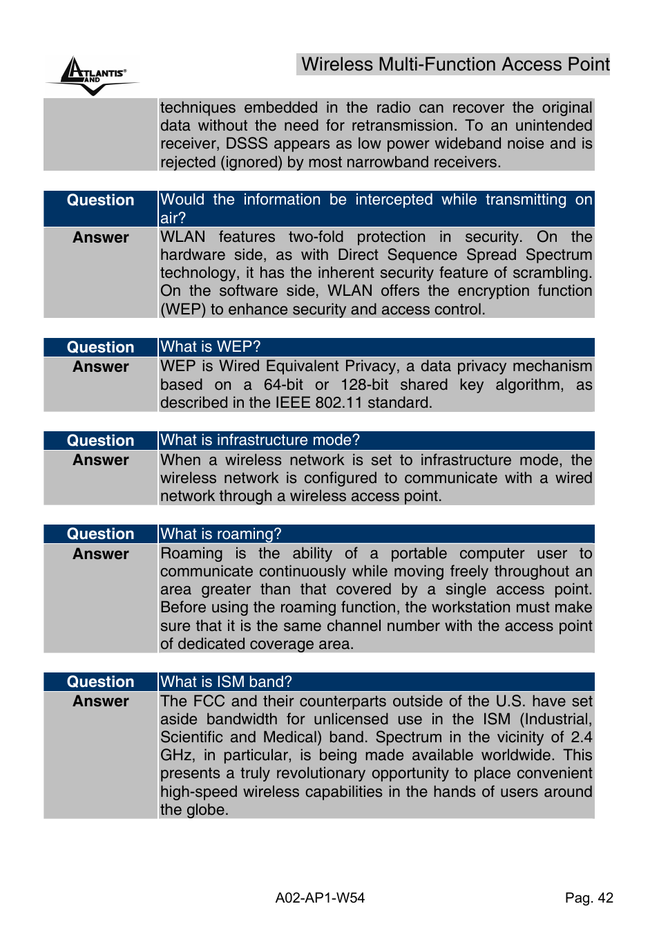 Wireless multi-function access point | Atlantis Land A02-AP1-W54 User Manual | Page 49 / 53