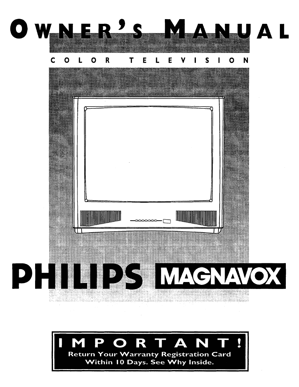 Philips COLOR TV 25 INCH TABLE User Manual | 28 pages