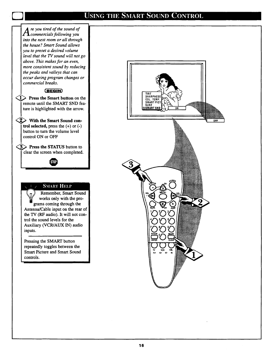 Philips COLOR TV 25 INCH TABLE User Manual | Page 16 / 28