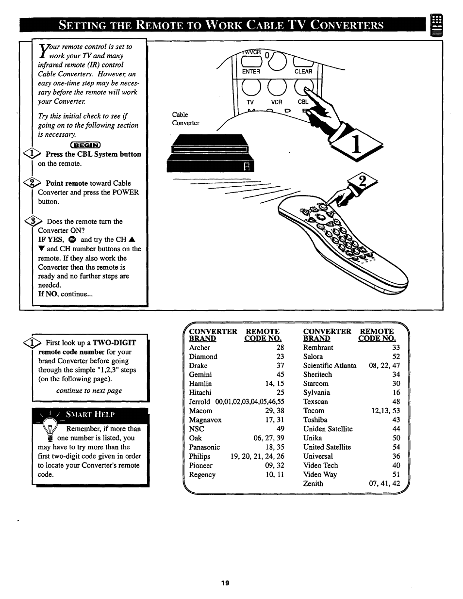 Etting, Emote, Able | Onverters | Philips COLOR TV 25 INCH TABLE User Manual | Page 19 / 28