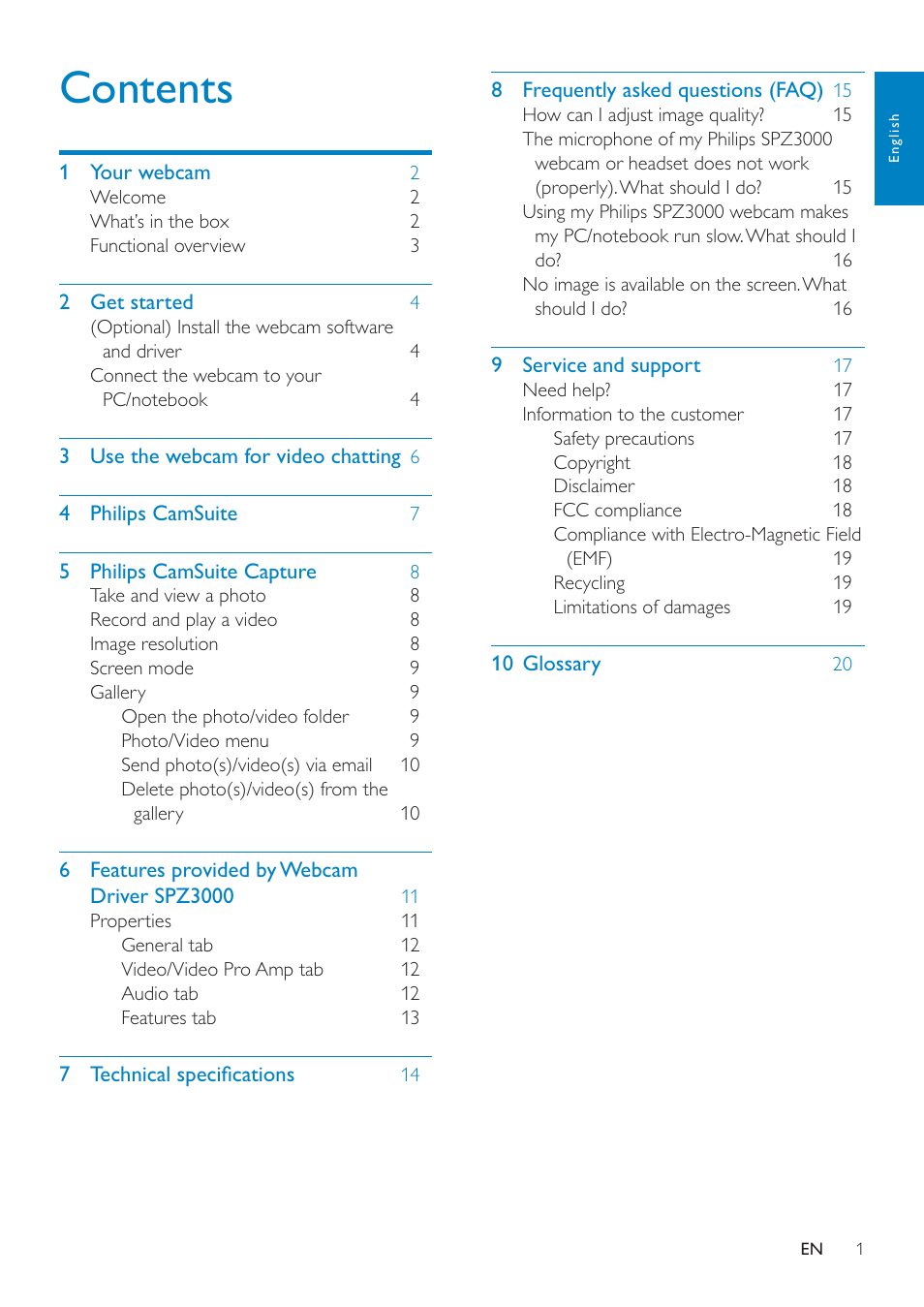 Philips SPZ3000-00 User Manual | Page 2 / 22