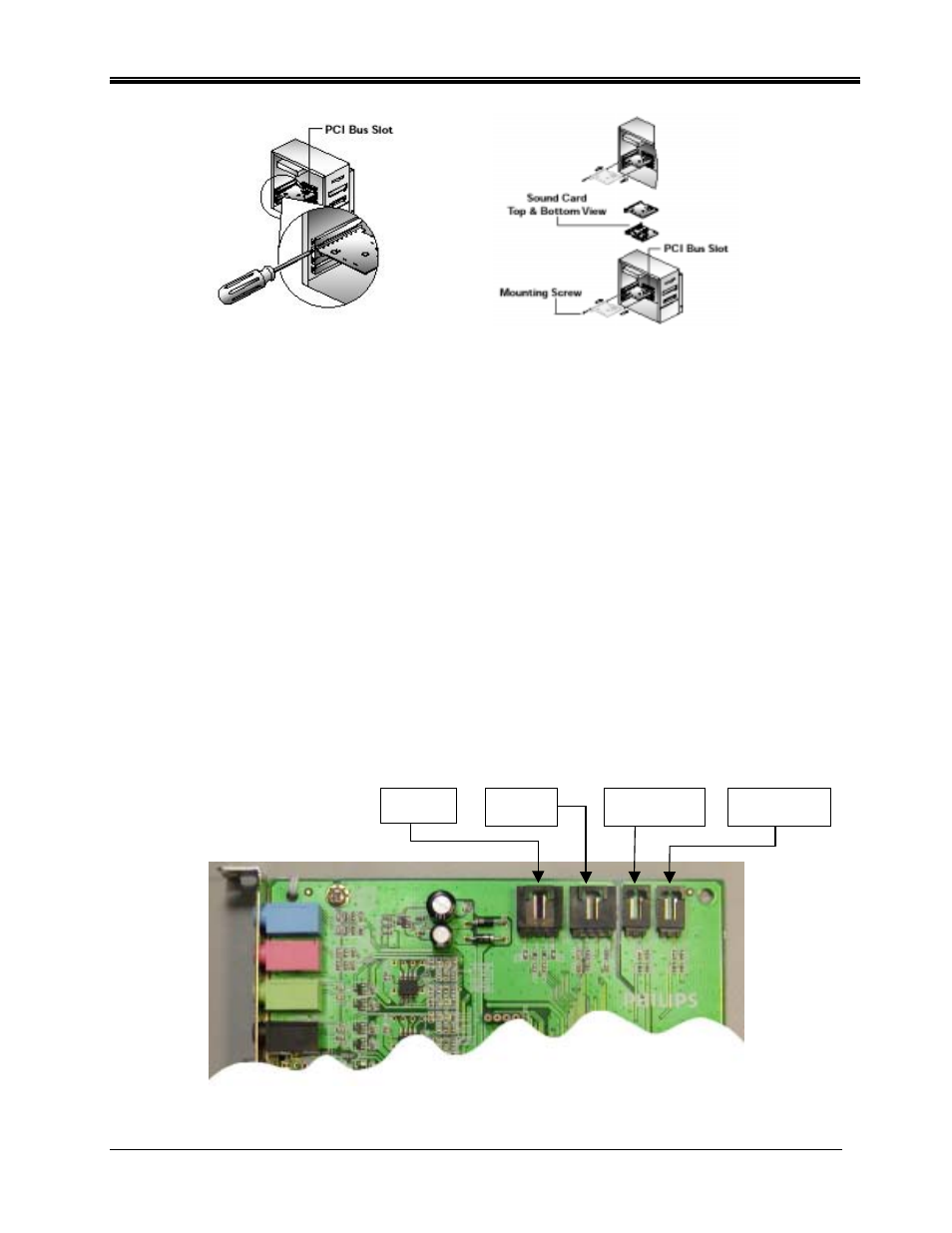 Installing the new soundcard | Philips PSC60417 User Manual | Page 14 / 39