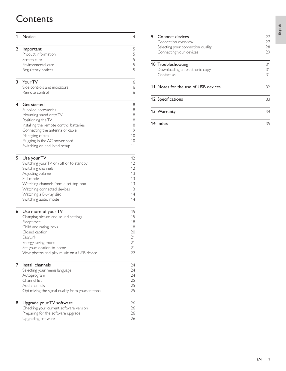 Philips 32PFL4505D-F7 User Manual | Page 2 / 38