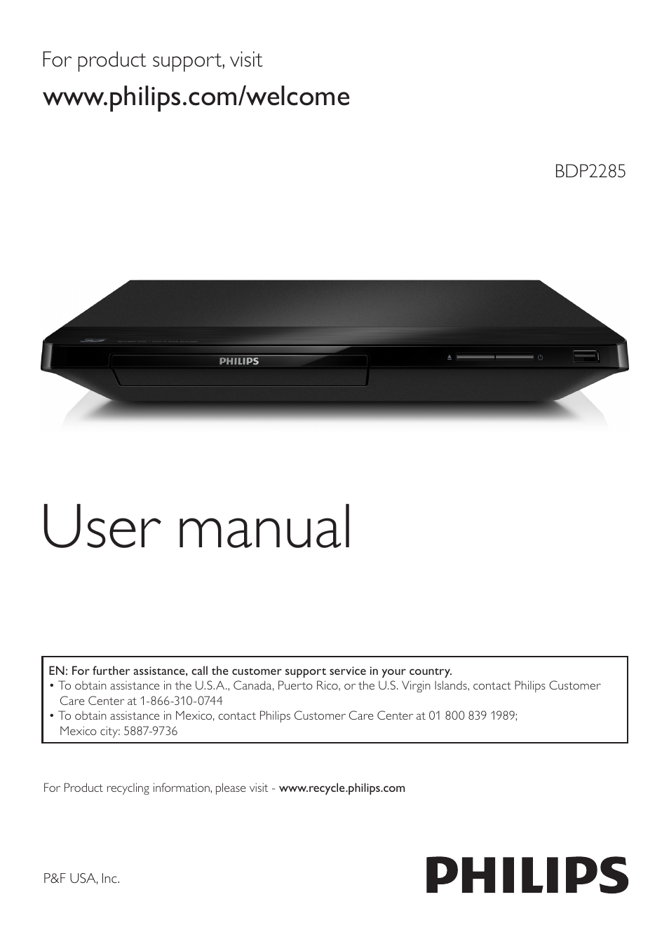 Philips BDP2285-F7 User Manual | 30 pages