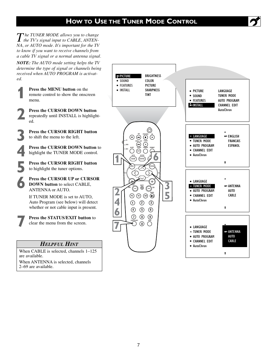 Philips Matchline Flat TV 15PF9945 15" LCD HDTV monitor with Crystal Clear III User Manual | Page 7 / 62
