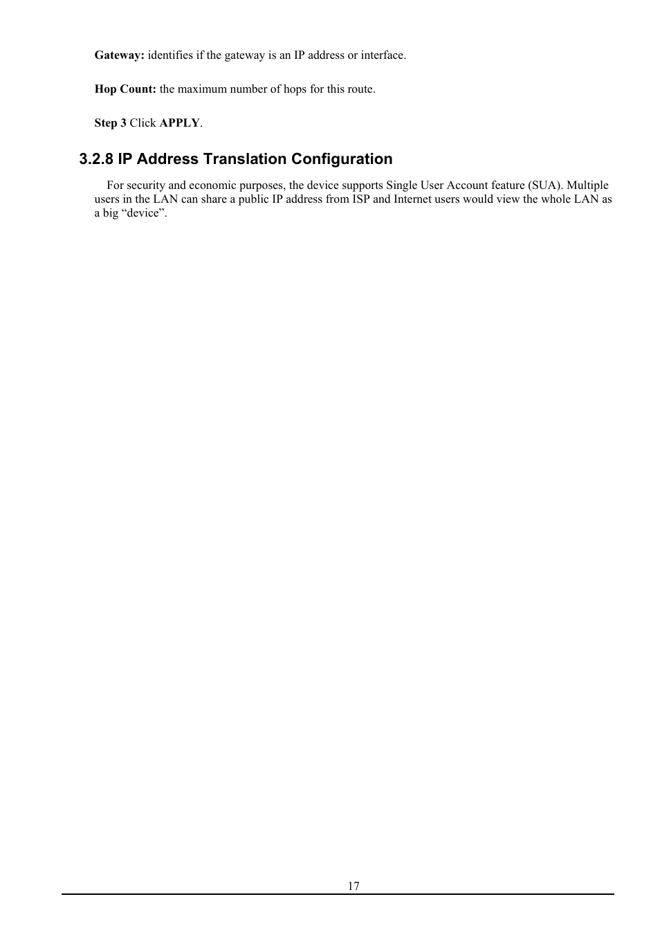 8 ip address translation configuration | Atlantis Land ISDN Router with 10/100 LAN port ATLMMR MNE01 User Manual | Page 20 / 39