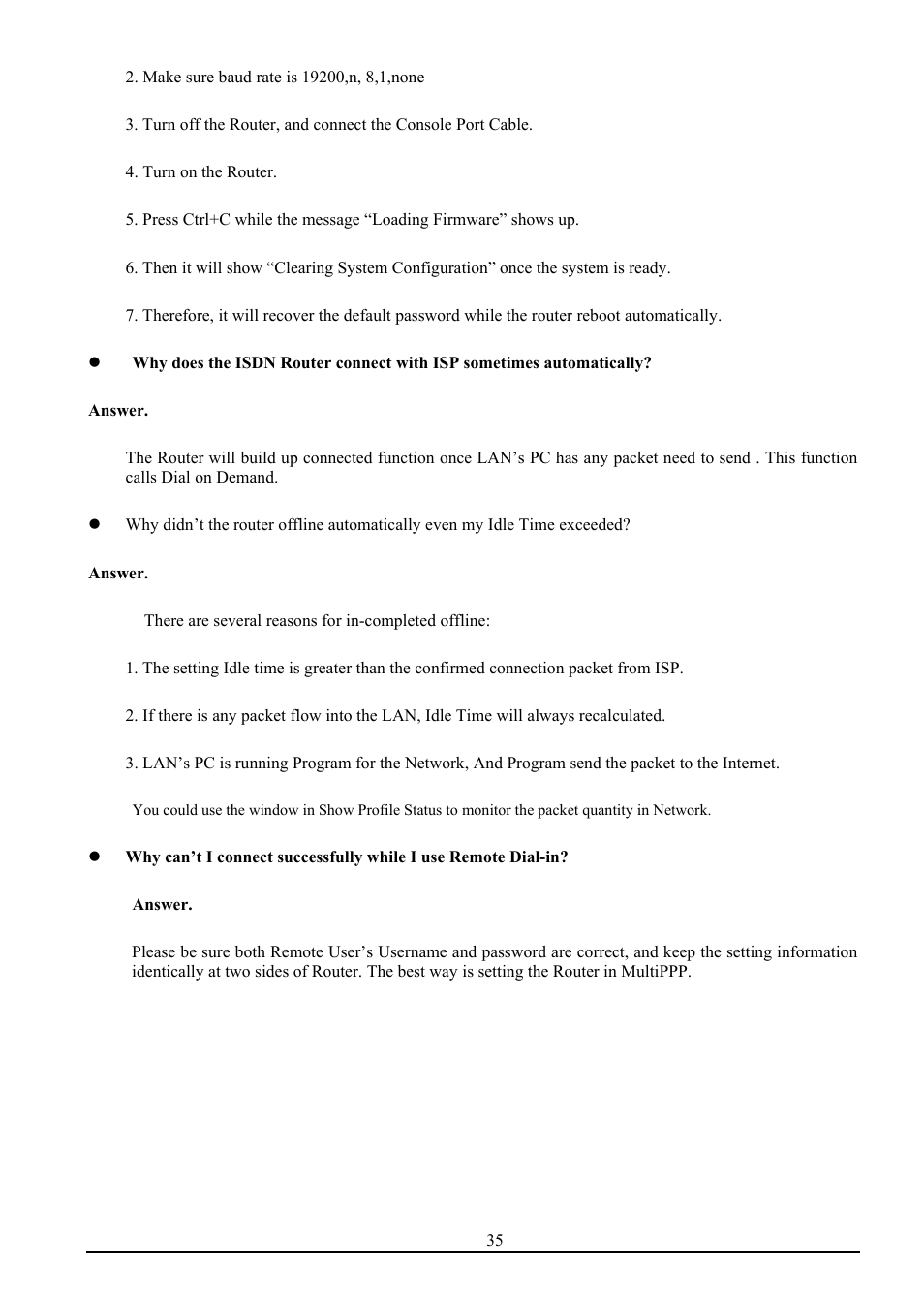 Atlantis Land ISDN Router with 10/100 LAN port ATLMMR MNE01 User Manual | Page 38 / 39