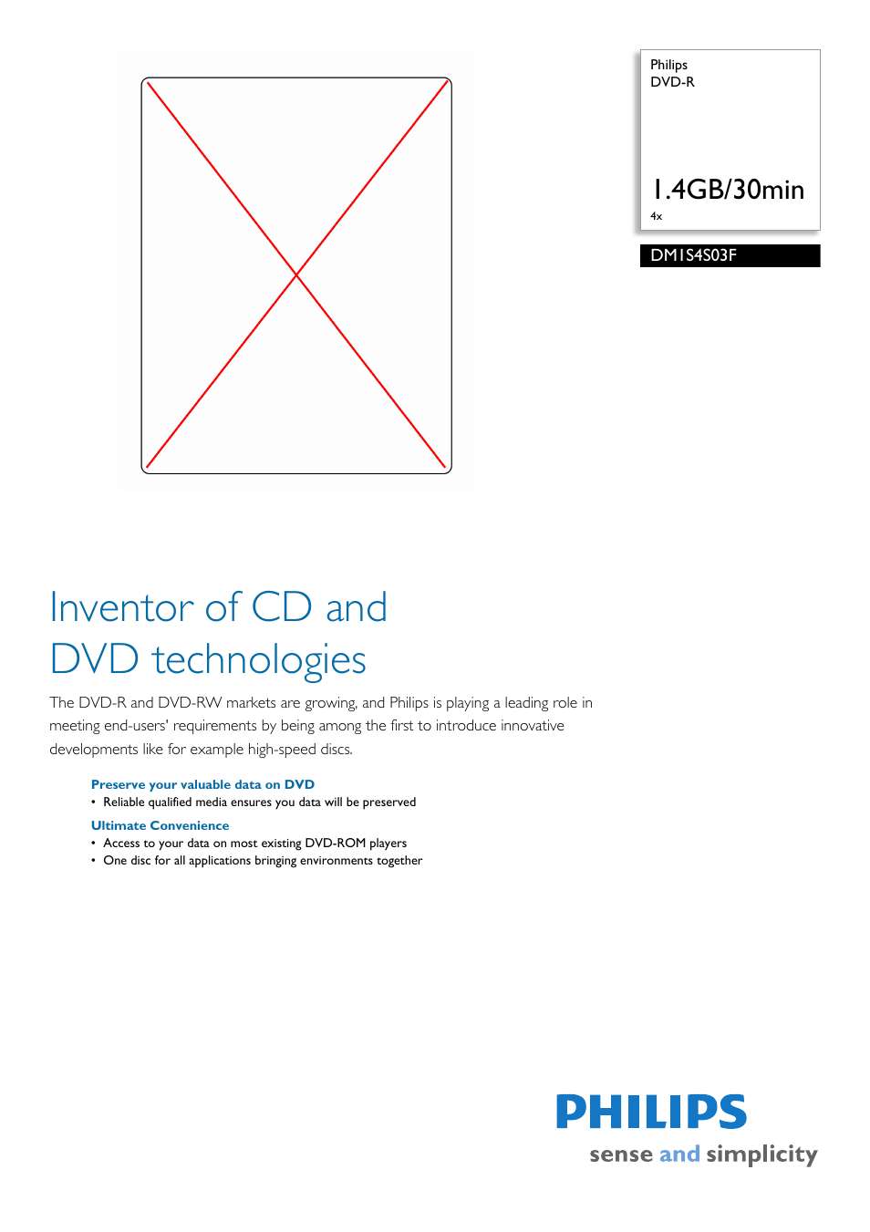Philips DM1S4S03F-17 User Manual | 2 pages