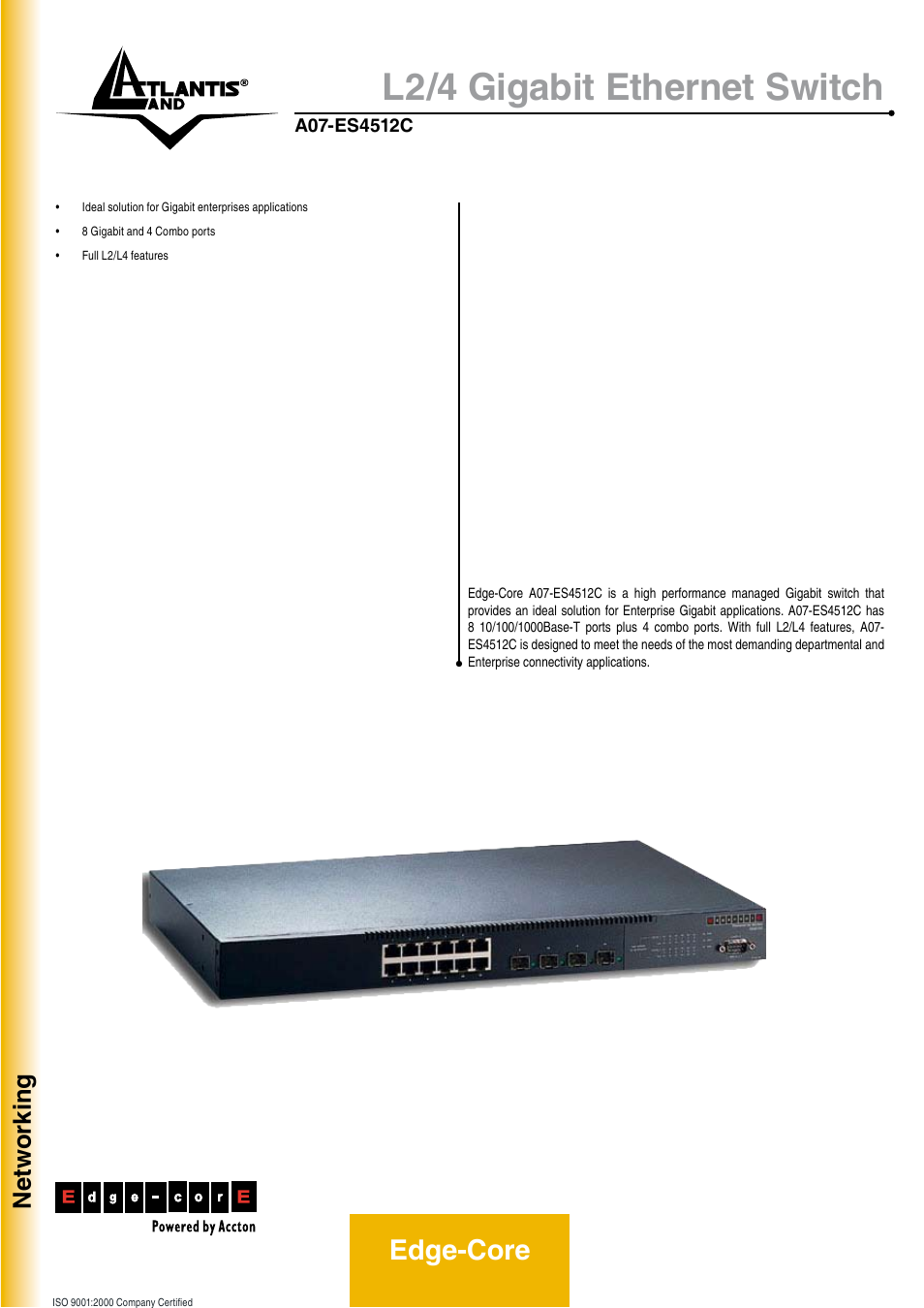 Atlantis Land A07-ES4612C User Manual | 2 pages