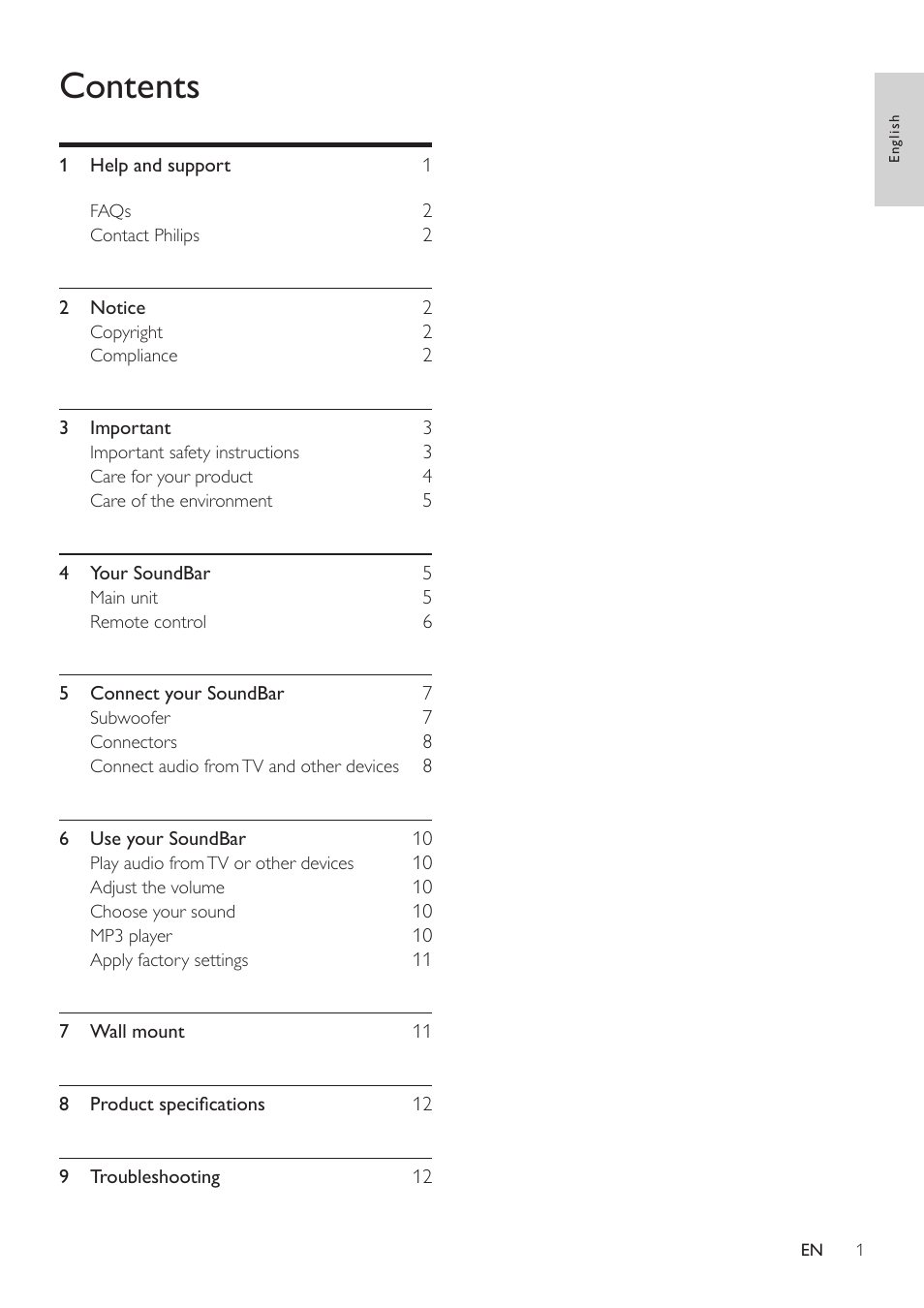 Philips CSS2123-F7 User Manual | Page 2 / 15