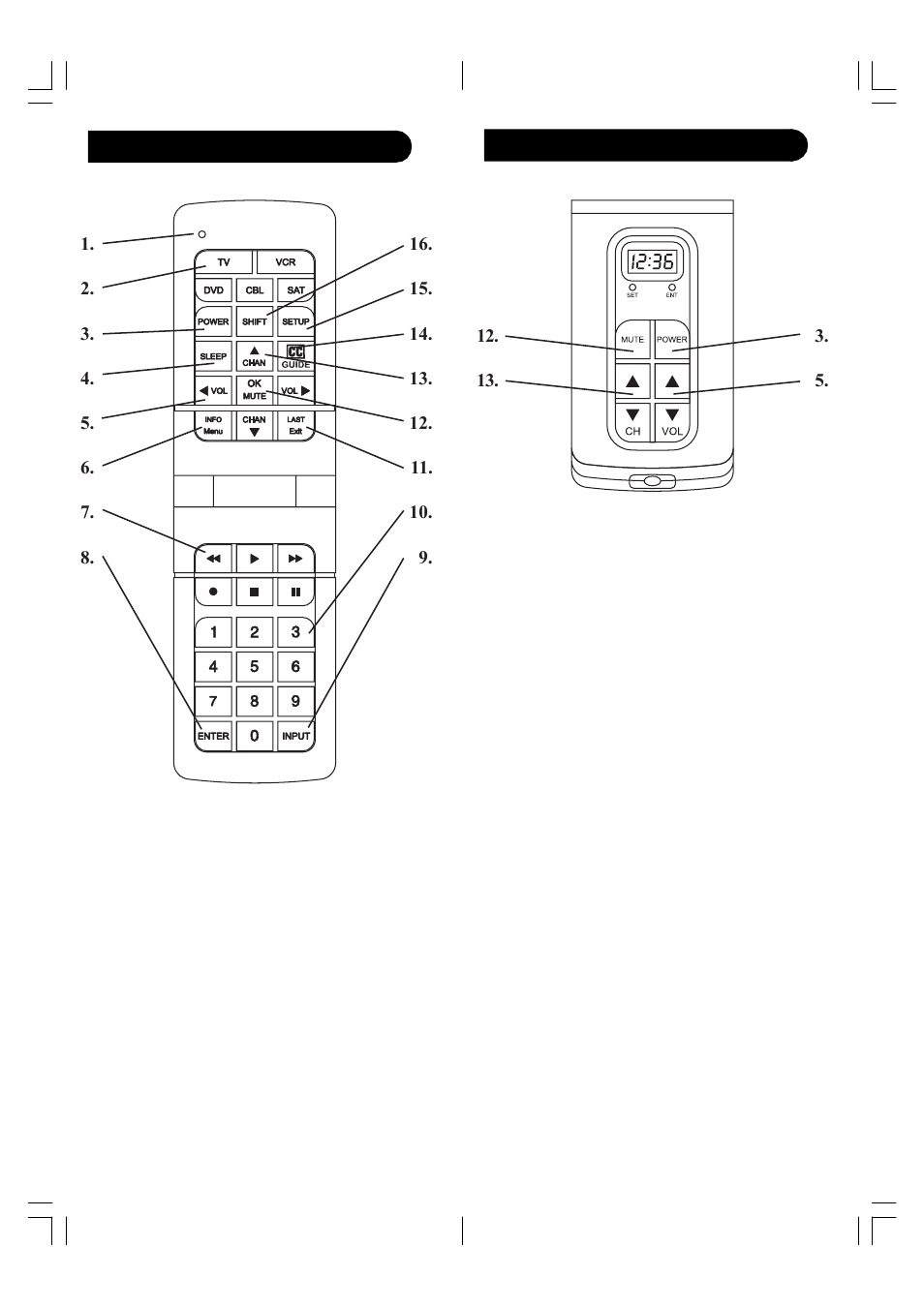 Button functions, cont. button functions | Philips SRU4050-17 User Manual | Page 3 / 26