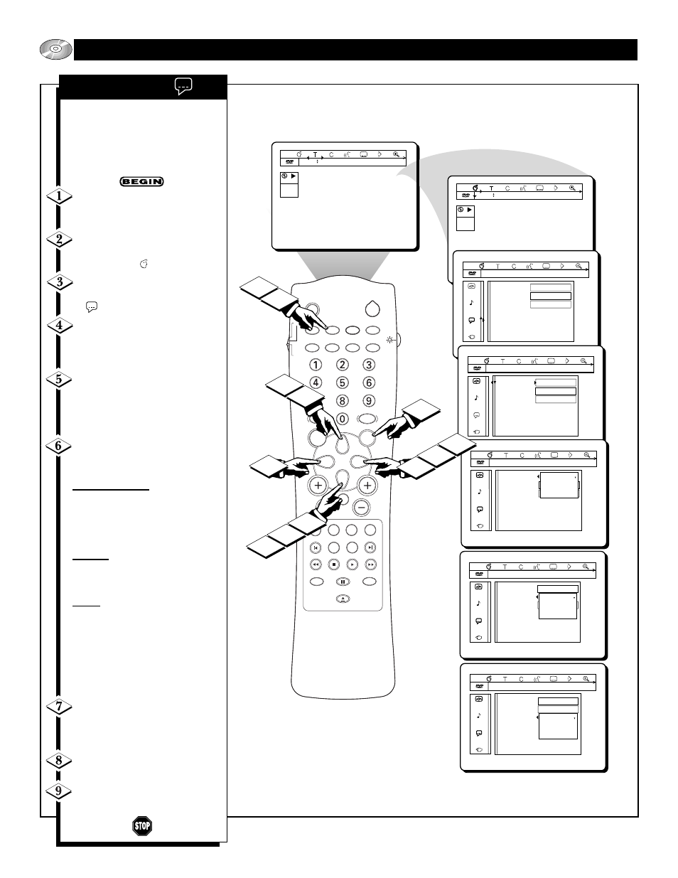 Dvd p, Perating the, Layer | Ersonal, References, Anguage | Philips 27DV60S User Manual | Page 44 / 64