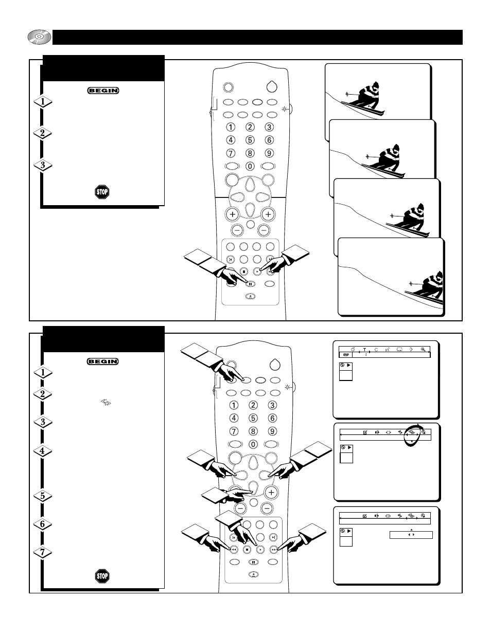 Dvd p, Perating the, Layer | Eneral, Eatures, Till, Icture, Icture by, Layback, Earch | Philips 27DV60S User Manual | Page 50 / 64