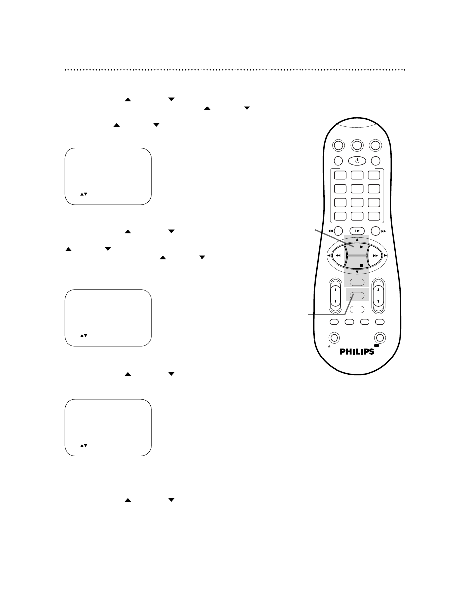 14 setting the clock (cont’d), Press the menu button | Philips VRB615AT99 User Manual | Page 14 / 63