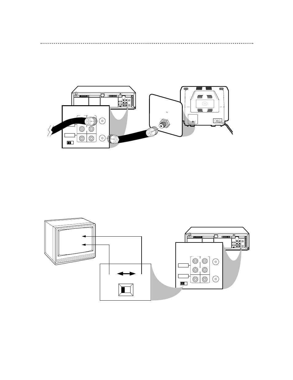 Hookups without a cable box (cont’d) 7, Ch3 ch4, Ch3 / ch4 switch | Plug in the tv and the vcr, Ch 4 or ch 3 | Philips VRB615AT99 User Manual | Page 7 / 63