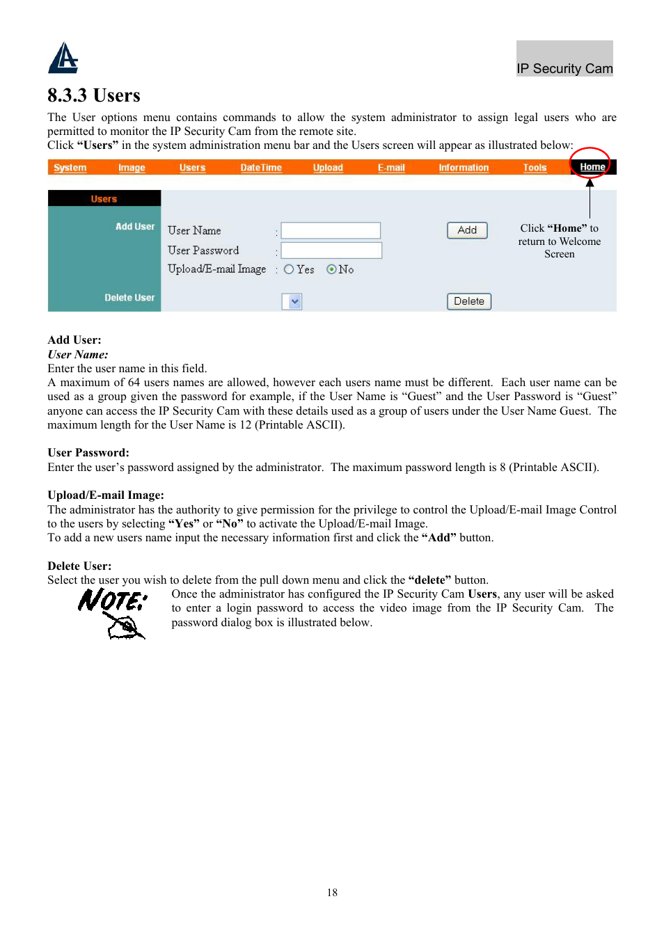3 users | Atlantis Land IP Security Cam A02-WIPCAM-11B User Manual | Page 25 / 65