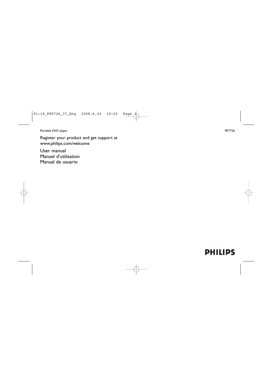 Philips PET726-37B User Manual | 19 pages