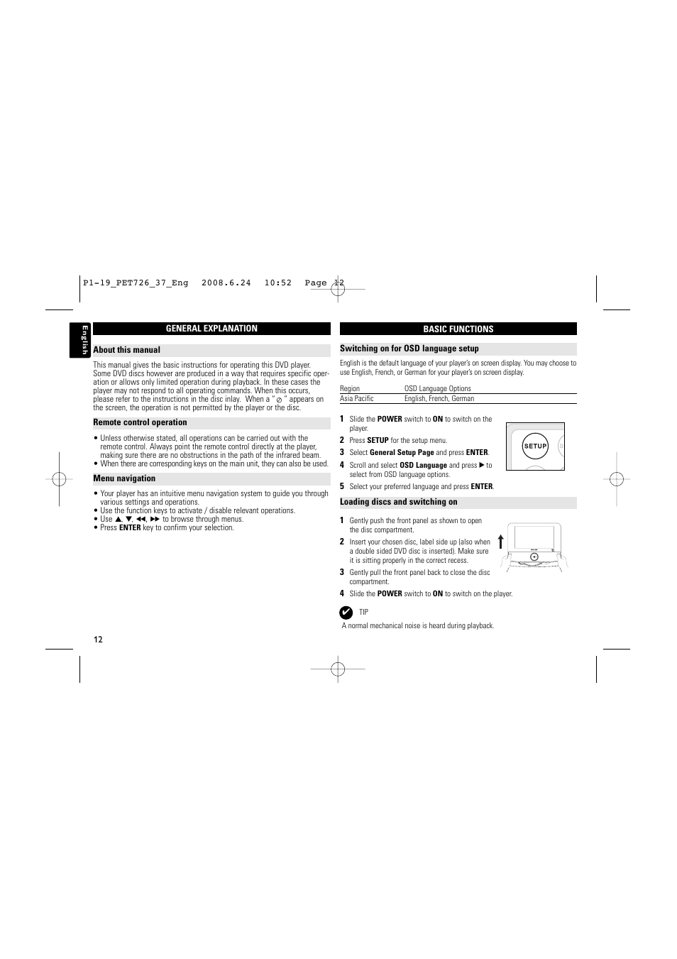 Philips PET726-37B User Manual | Page 12 / 19