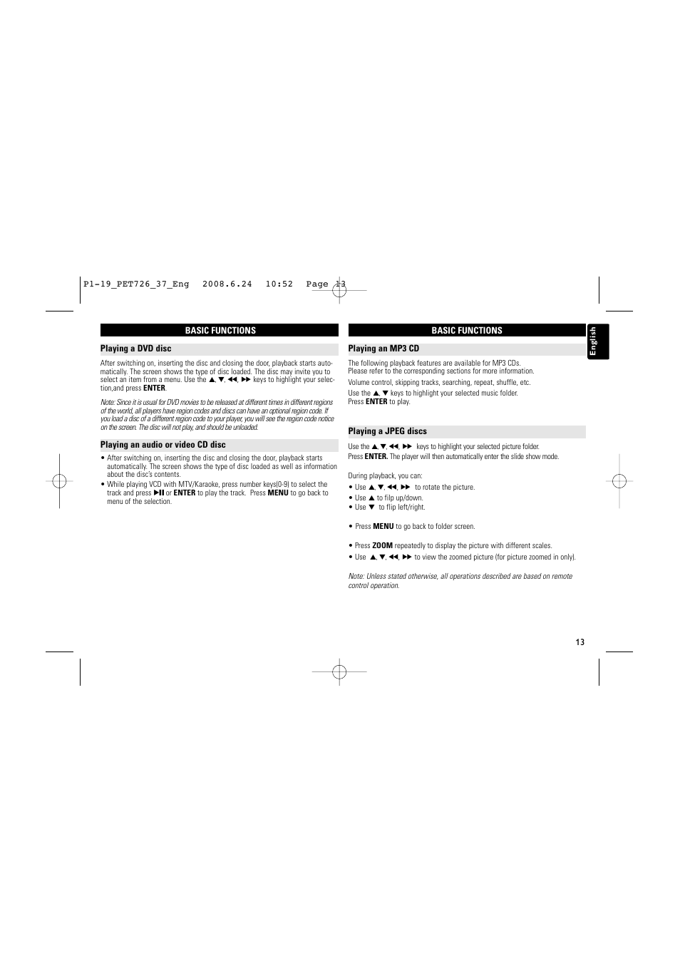 Philips PET726-37B User Manual | Page 13 / 19