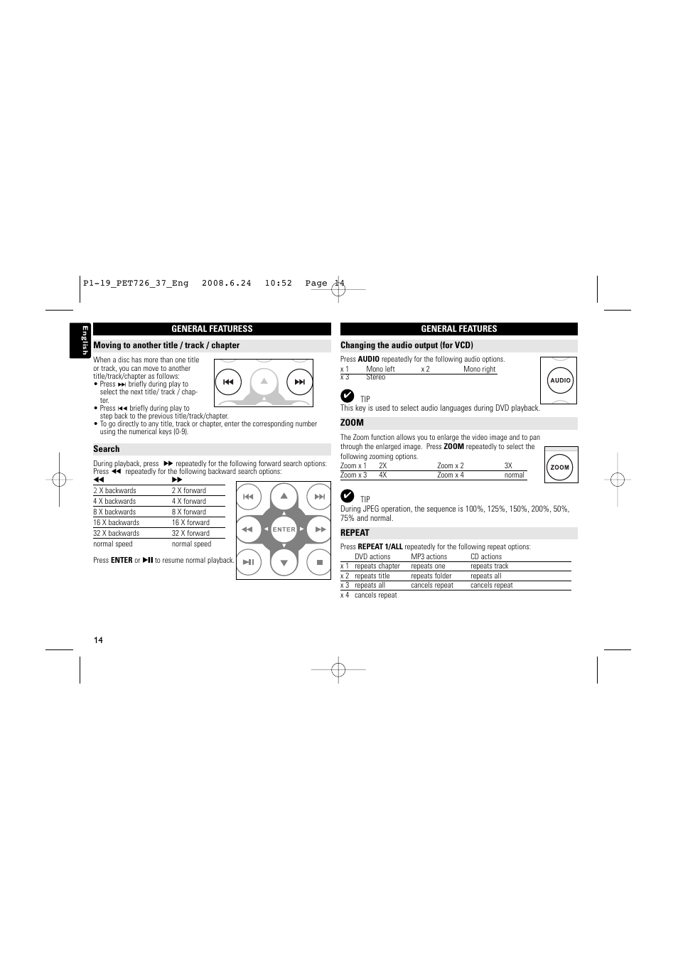 Philips PET726-37B User Manual | Page 14 / 19