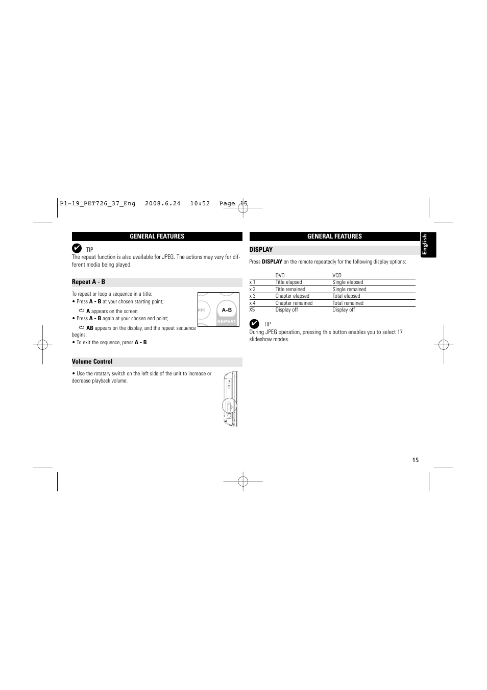 Philips PET726-37B User Manual | Page 15 / 19