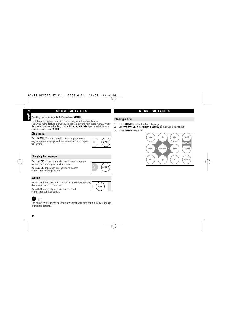 Philips PET726-37B User Manual | Page 16 / 19