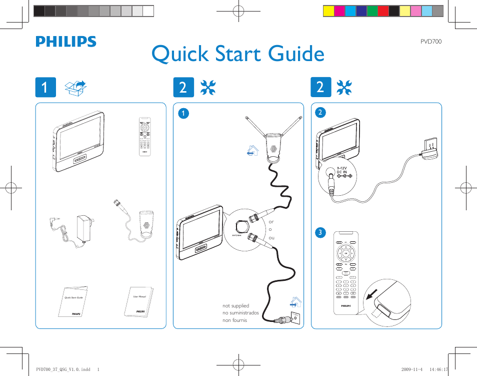 Philips PVD700-37 User Manual | 2 pages