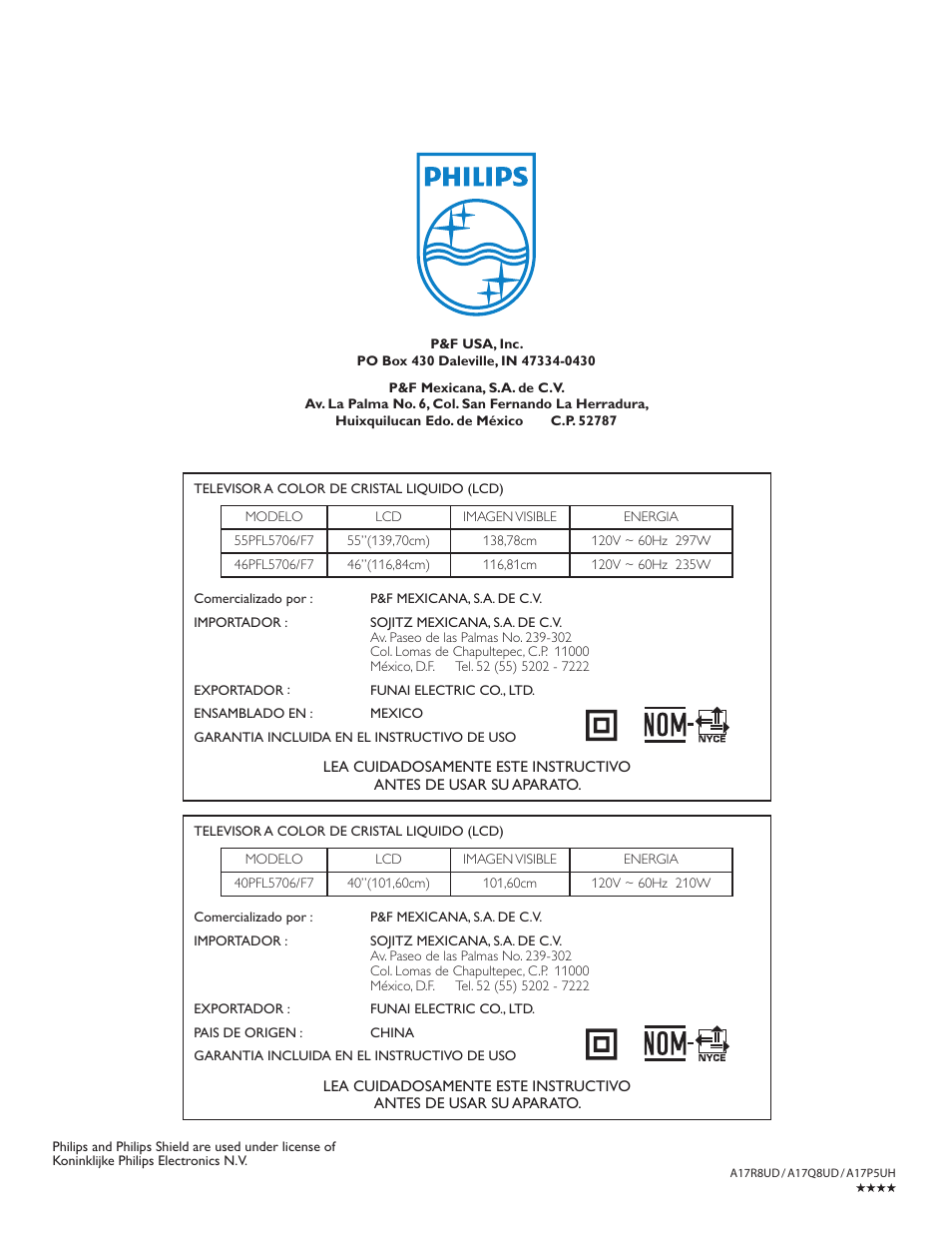 Philips 40PFL5706-F7 User Manual | Page 54 / 54