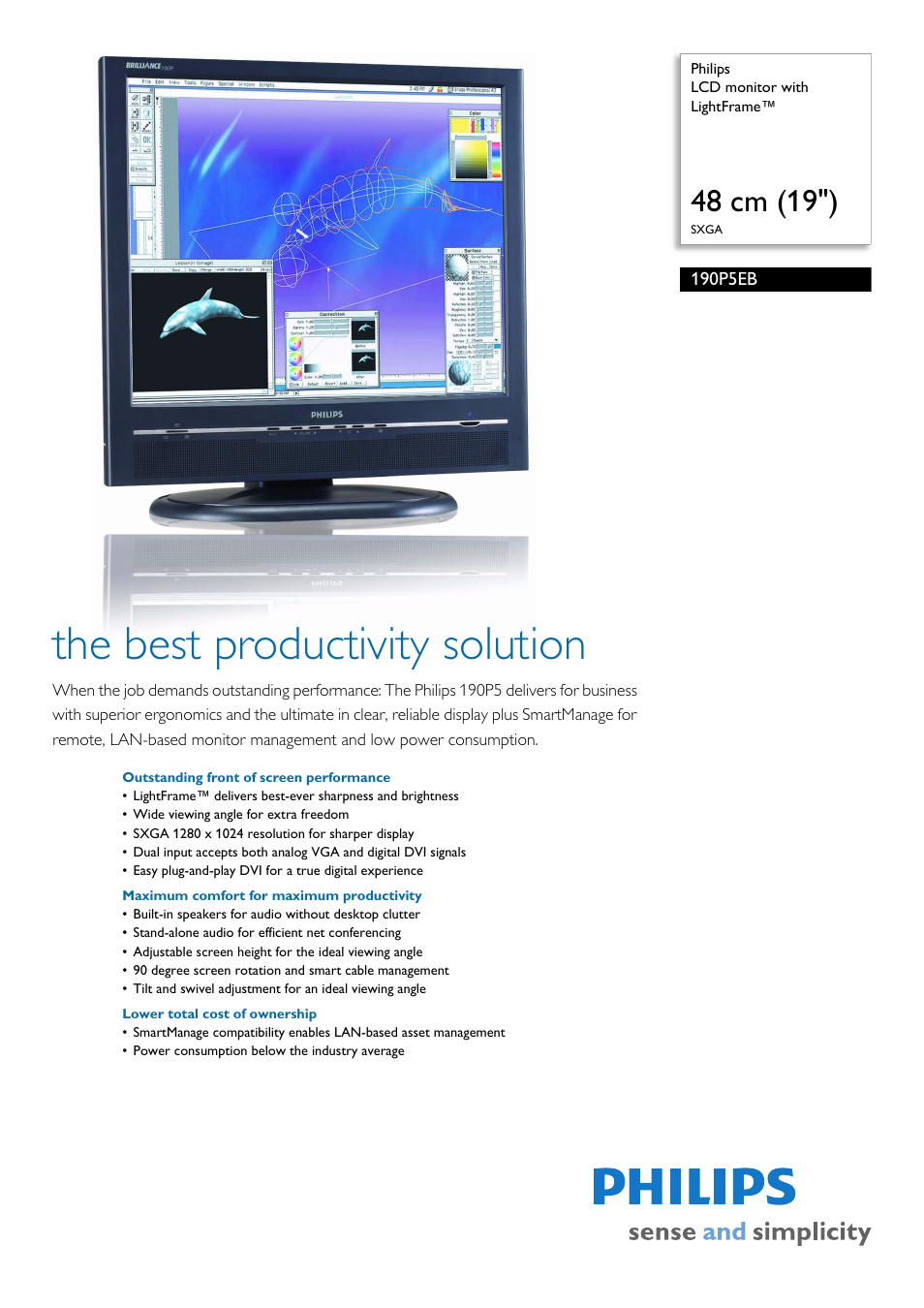 Philips 190P5EB-27 User Manual | 3 pages