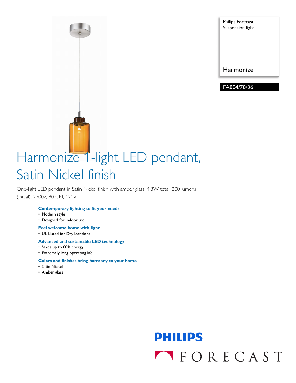 Philips FA0047836 User Manual | 2 pages