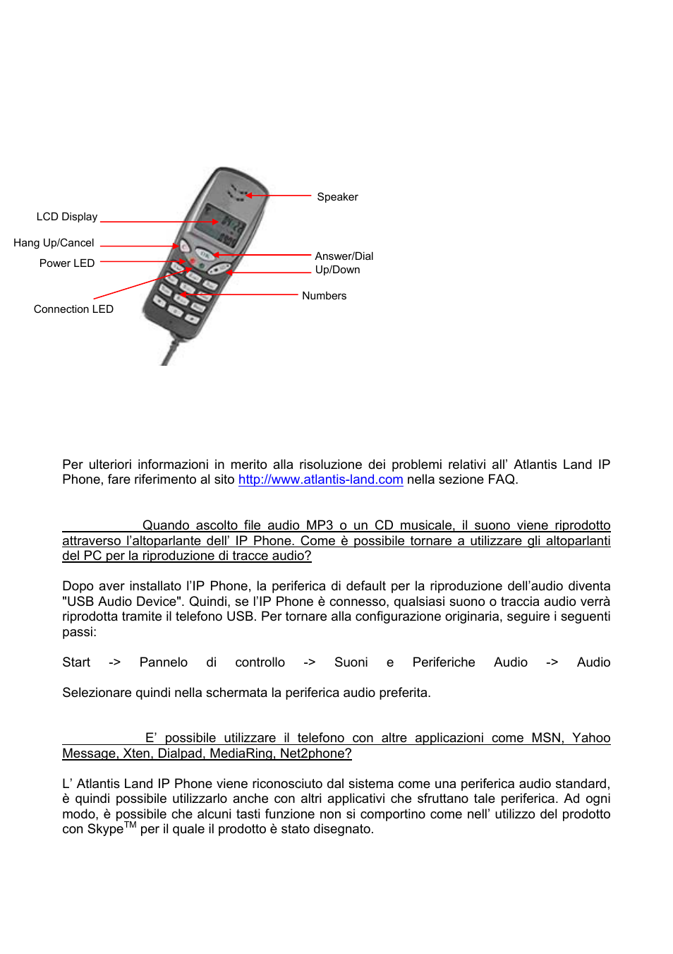3 introduzione ai tasti funzione, 4 faq and risoluzione dei problemi | Atlantis Land A02-IPH101_MX01 User Manual | Page 12 / 26