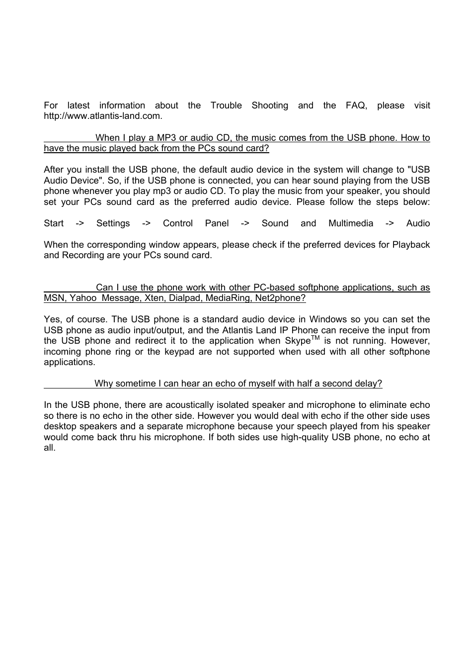 4 faq and trouble shooting | Atlantis Land A02-IPH101_MX01 User Manual | Page 8 / 26