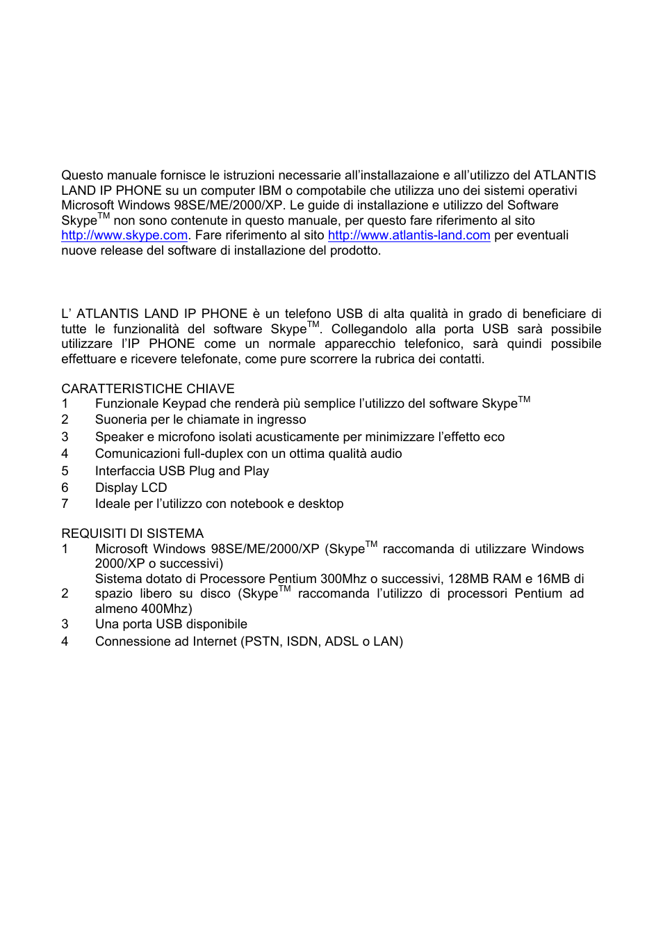 1 introduzione | Atlantis Land A02-IPH101_MX01 User Manual | Page 9 / 26