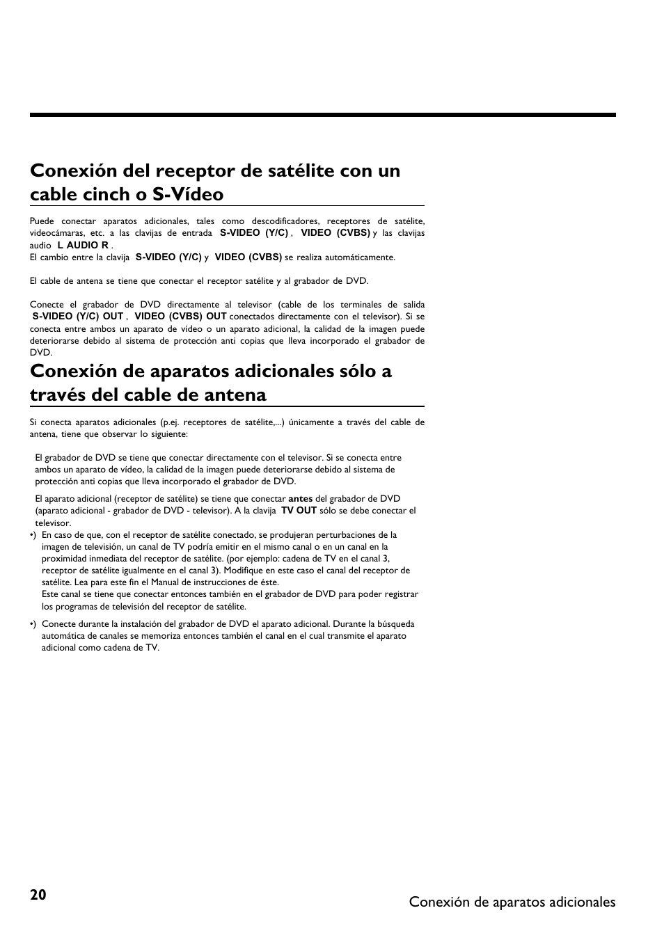 Conexión de aparatos adicionales | Philips DVDR615-17 User Manual | Page 126 / 192