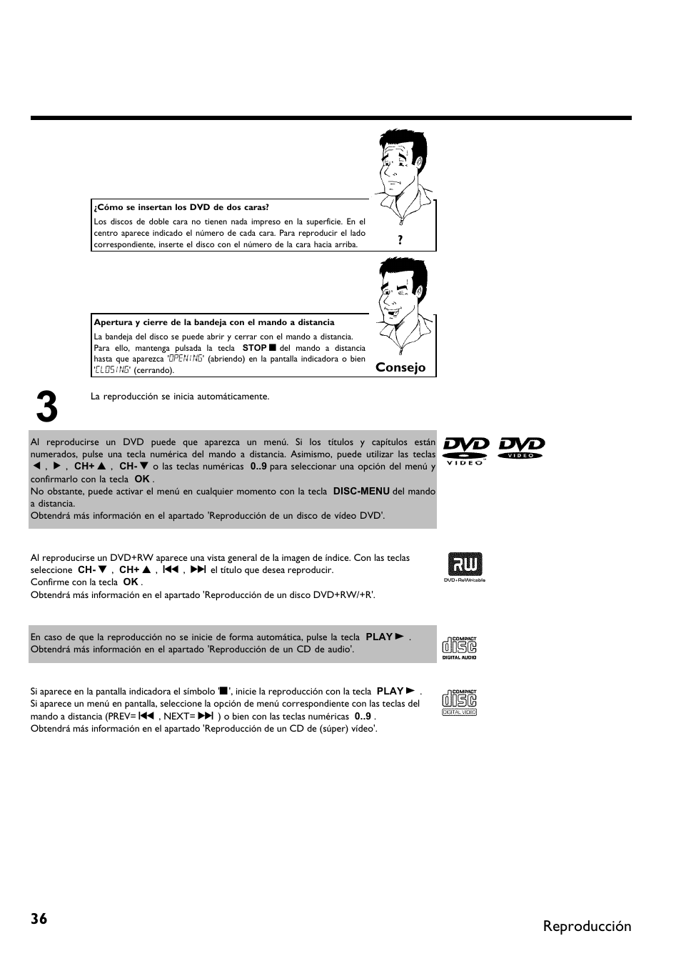 Reproducción | Philips DVDR615-17 User Manual | Page 142 / 192