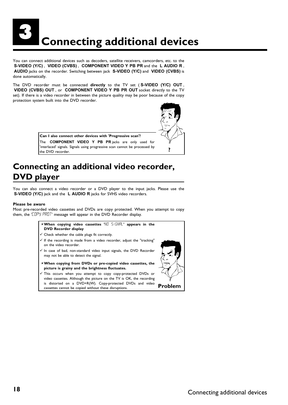 Connecting additional devices | Philips DVDR615-17 User Manual | Page 30 / 192
