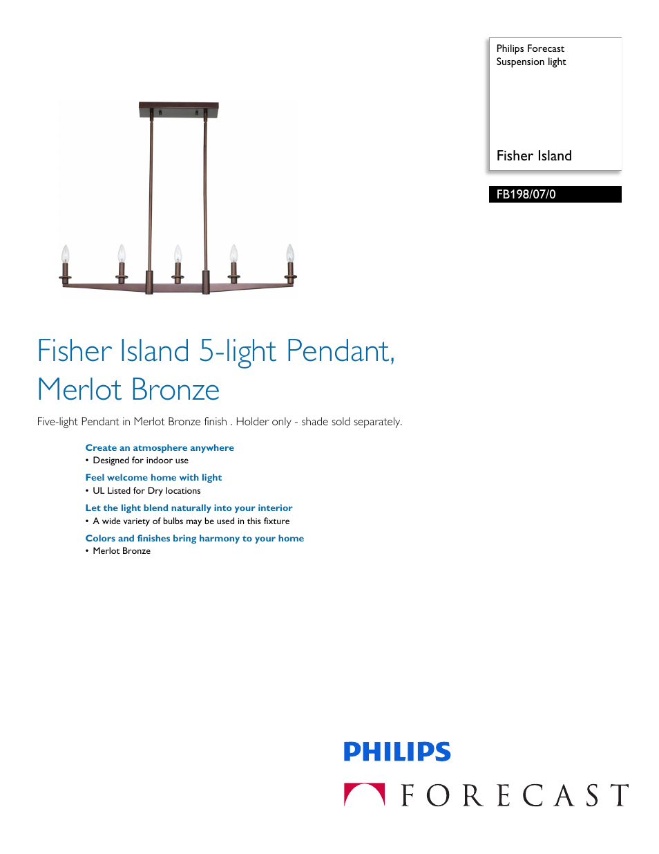 Philips FB198070 User Manual | 2 pages